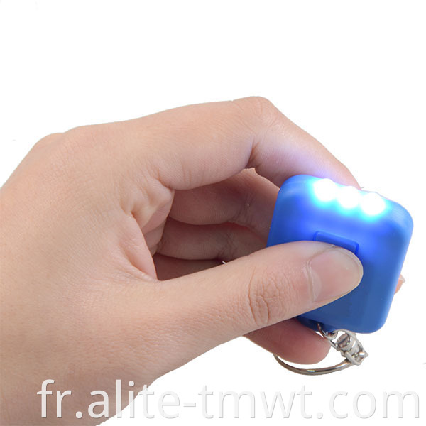 ABS Solar Small 3 LED LED LED LED Light Light Plastic Keychain Plashe